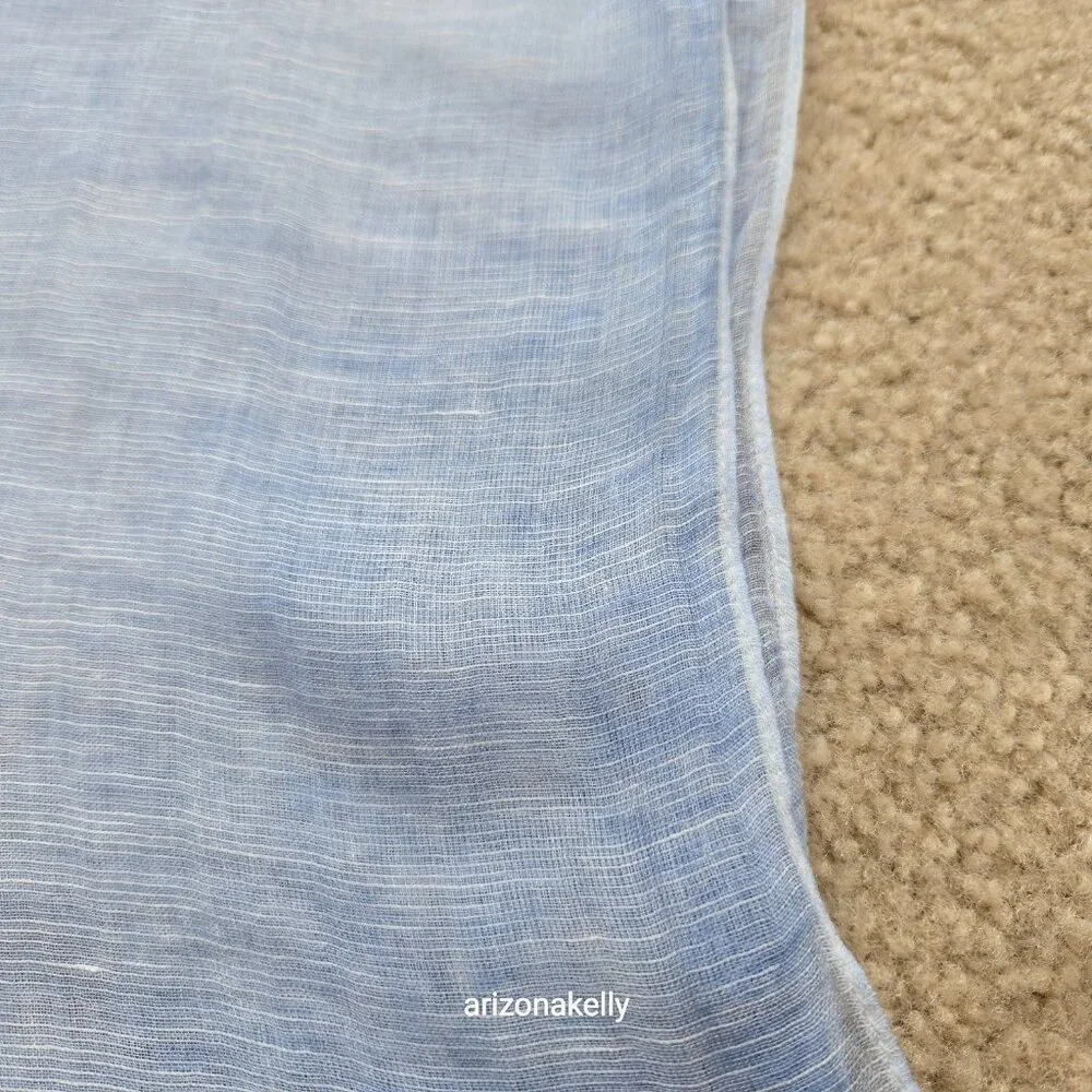 Theory Linen Modal Lightweight Breezy Blue Scarf - Picture 12 of 13